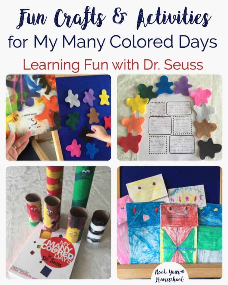 Printable My Many Colored Days Activities