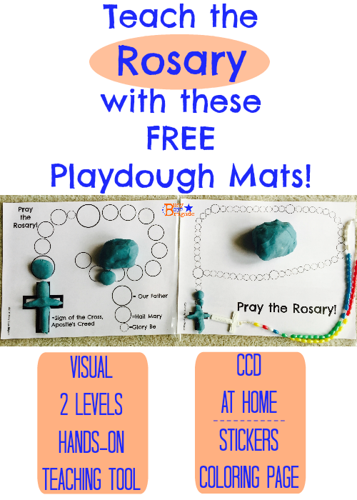 rosary playdough mats