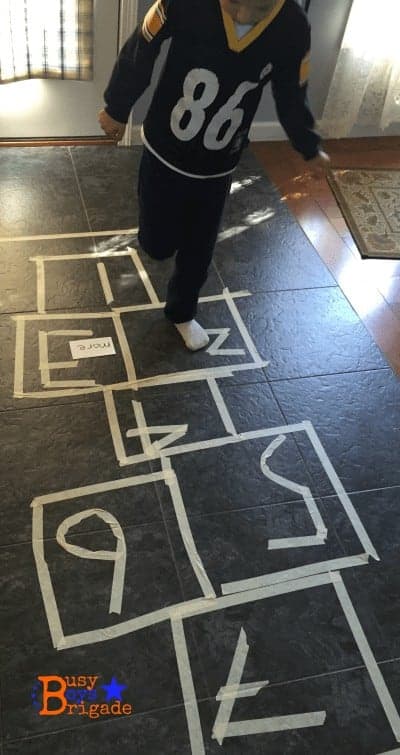 Sight words activities like hopscotch can be a great way for early readers to learn & practice sight words.