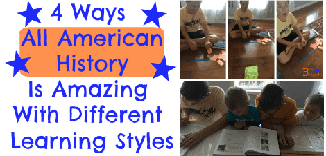 boys using All American History books 
