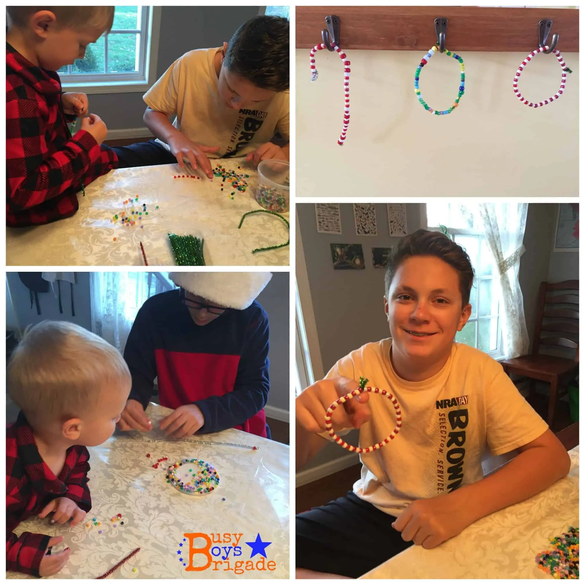 holiday learning fun pony beads pipe cleaner