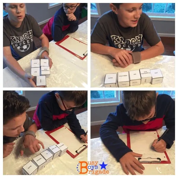 holiday learning fun silly sentences dice