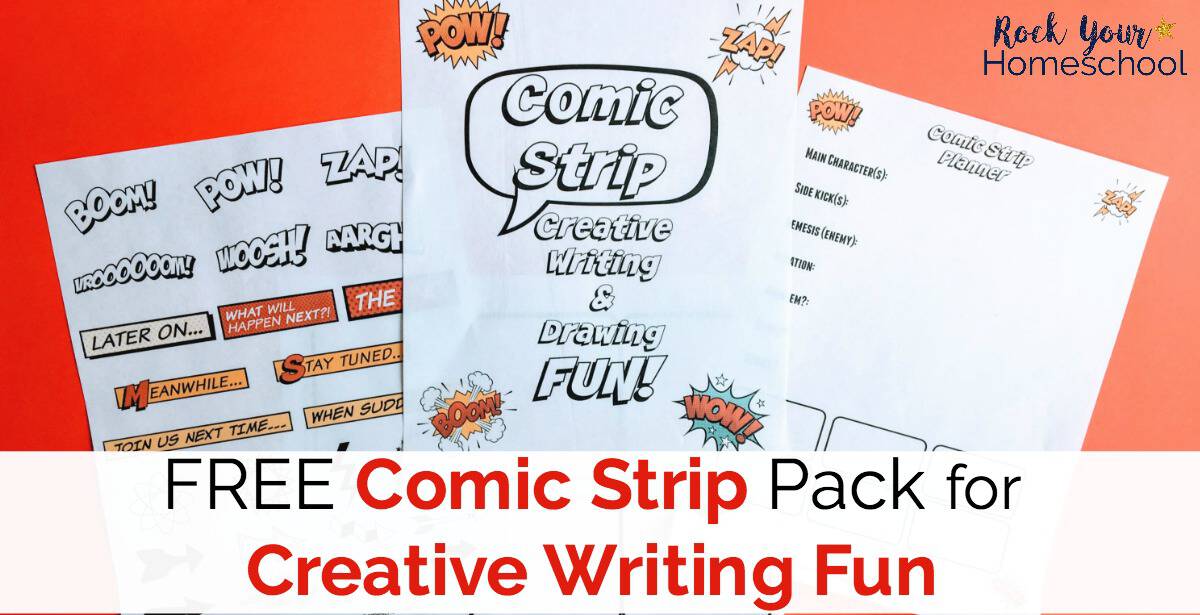 Make your creative writing fun with this free printable pack of comic strip worksheets & planner.