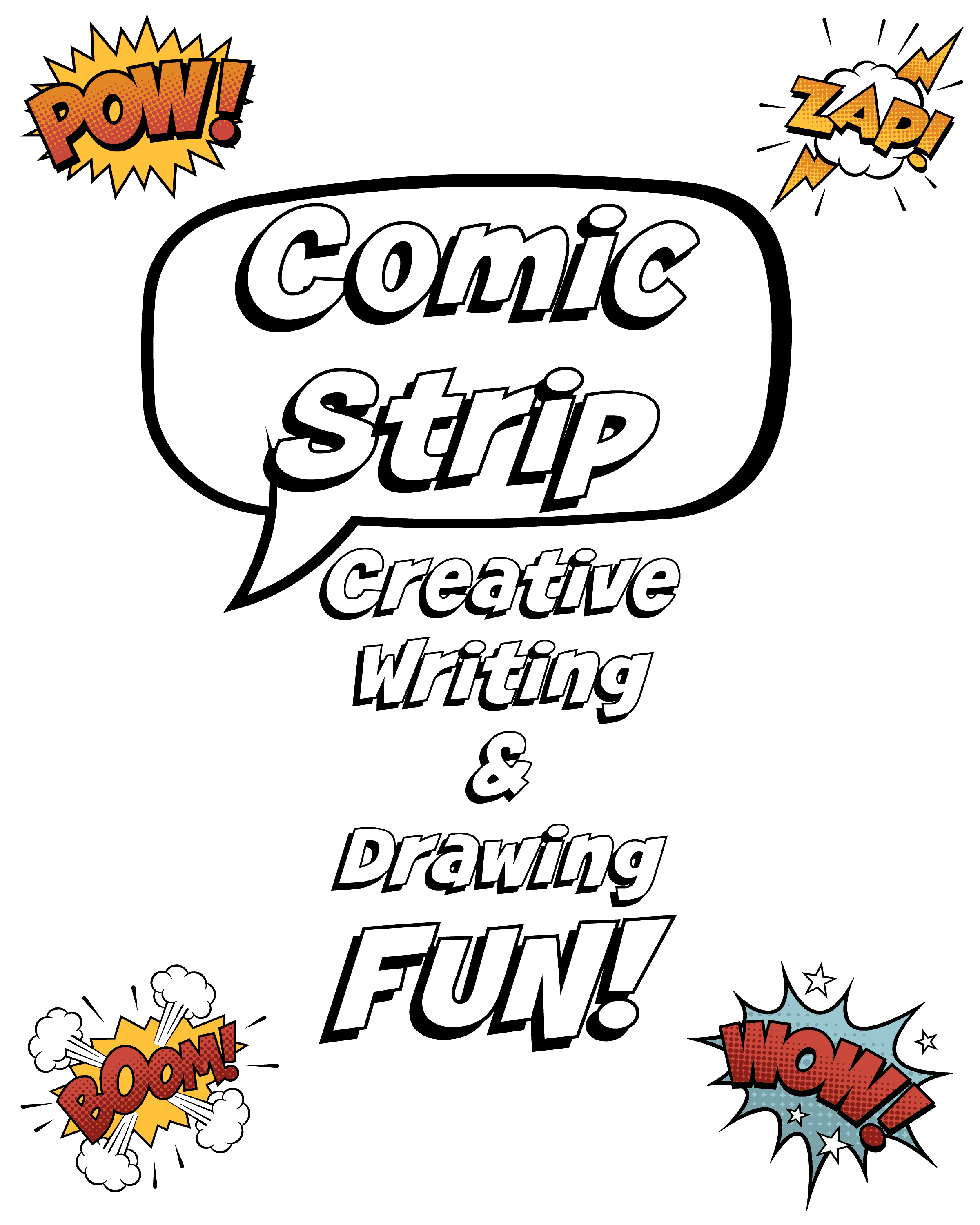 free printable pack of Comic Strip activities for creative writing fun and more