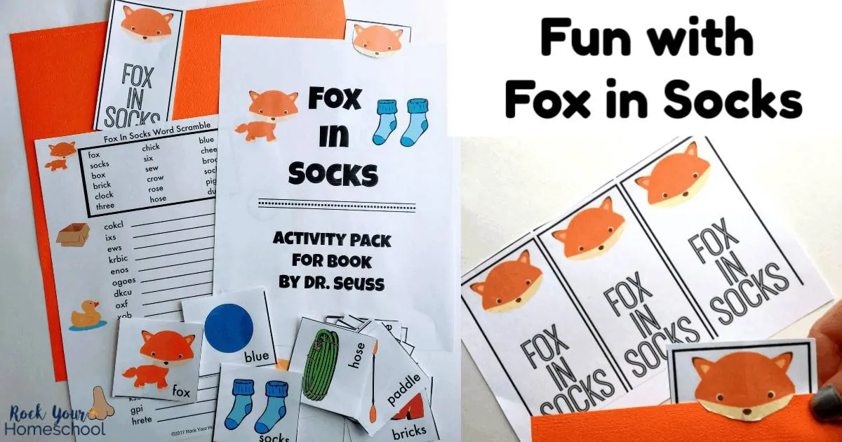 Free Learning Fun Printable Pack For Fox In Socks