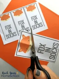 Enjoy making these simple bookmarks with your kids as you extend the learning fun with Fox in Socks by Dr. Seuss.