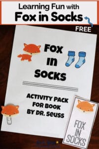 Free Learning Fun Printable Pack for Fox In Socks