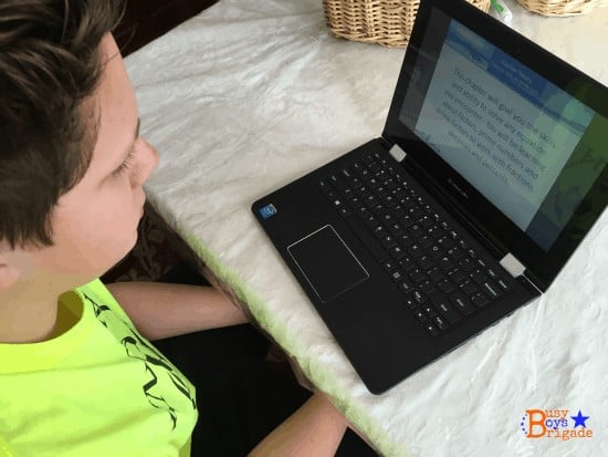 teen boy using laptop for Homeschool Pre-Algebra Mr. D Math