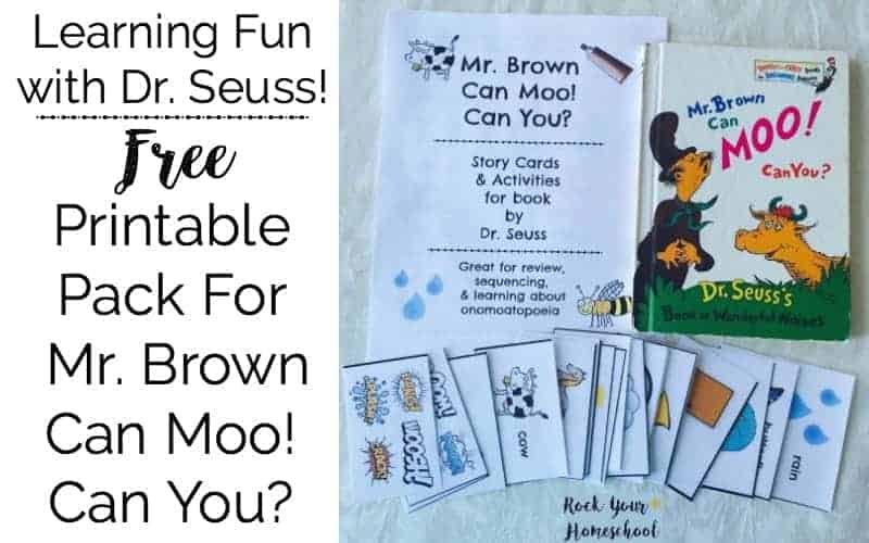 Have learning fun with Mr. Brown Can Moo! Can You? free Dr. Seuss printables.