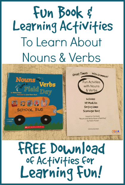 Check out this fun book that helps kids learn about the role of nouns and verbs in writing and language. Grab free printable activities to extend learning fun