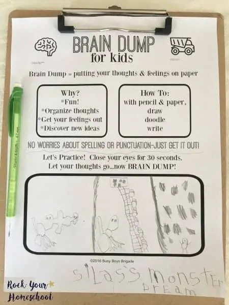Discover the power of using a brain dump in your homeschool to help your kids express thoughts and feelings.