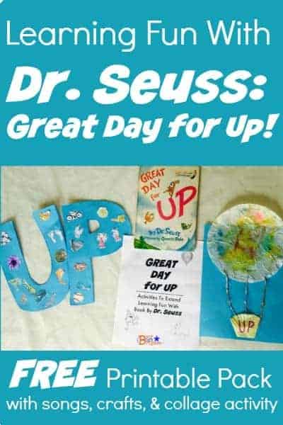 Check out these activities and crafts for Great Day for Up by Dr. Seuss. Includes free printable pack!