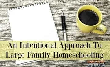 An Intentional Approach To Large Family Homeschooling