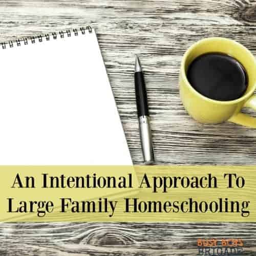 Learn about our intentional approach to large family homeschooling in a guest post shared over at Intentional In Life.