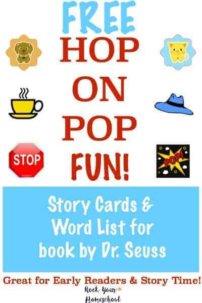 Love Dr. Seuss? Here are some FREE Hop On Pop Fun! printables. Great for early readers & story time, these 32 cards and word lists will make for great learning fun.