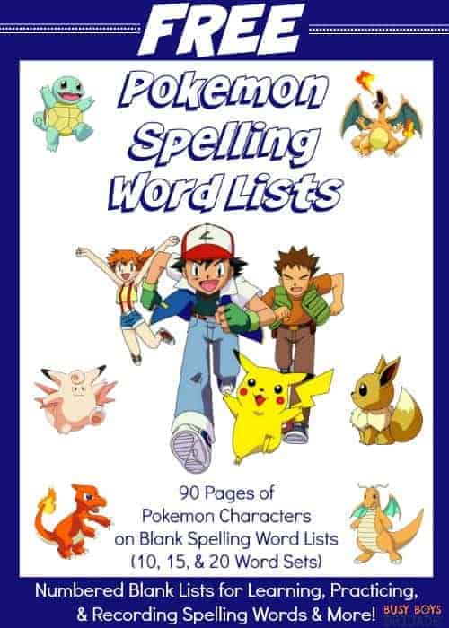 Do you have students who love Pokemon? Kids who are Pokemon crazy? Get your FREE Pokemon blank lists. Numbered in 10, 15, and 20 lists, these free printable pages will motivate &amp; excite for learning fun in a variety of subject areas.