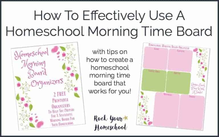 free printable how to effectively use a homeschool morning time organizer