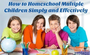 Learn from this mom of 11 how to homeschool multiple children simply & effectively. Part of 20 Days of Homeschooling Encouragement Blog Party.