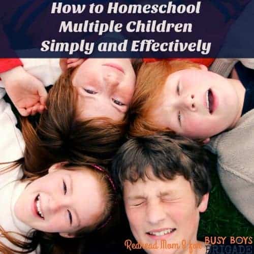 Learn from this mom of 11 how to homeschool multiple children simply & effectively. Part of 20 Days of Homeschooling Encouragement Blog Party.