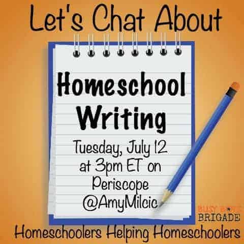 Let's chat about homeschool writing is part of a Periscope & blog series dedicated to homeschoolers helping homeschoolers.