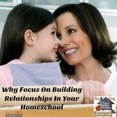 Why Focus On Building Relationships In Your Homeschool square girl mom