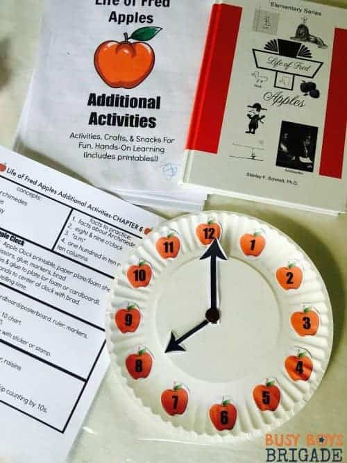 Use this Apple Clock for Chapter 6 of Life of Fred Additional Activities to extend the learning fun!
