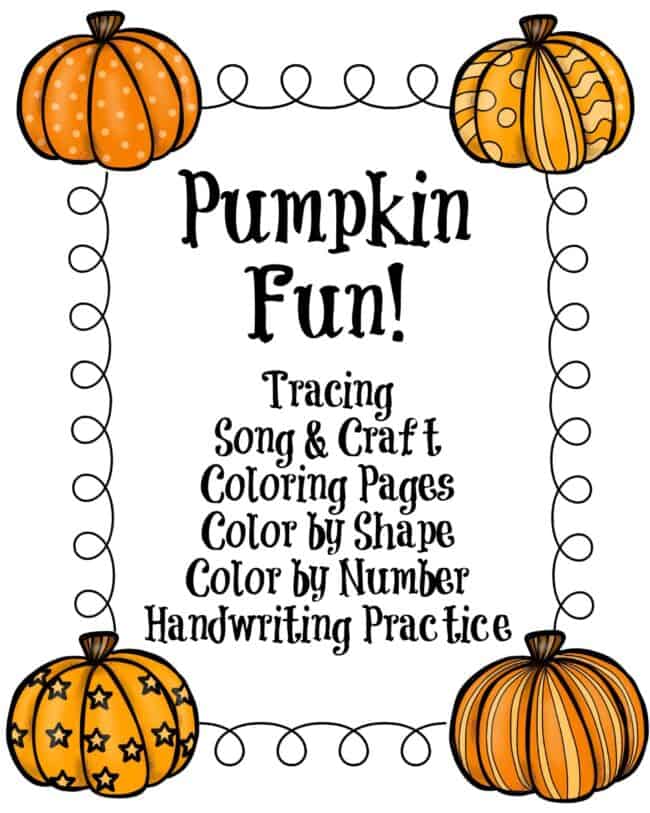free printable pack of Pumpkin Fun! for learning activities