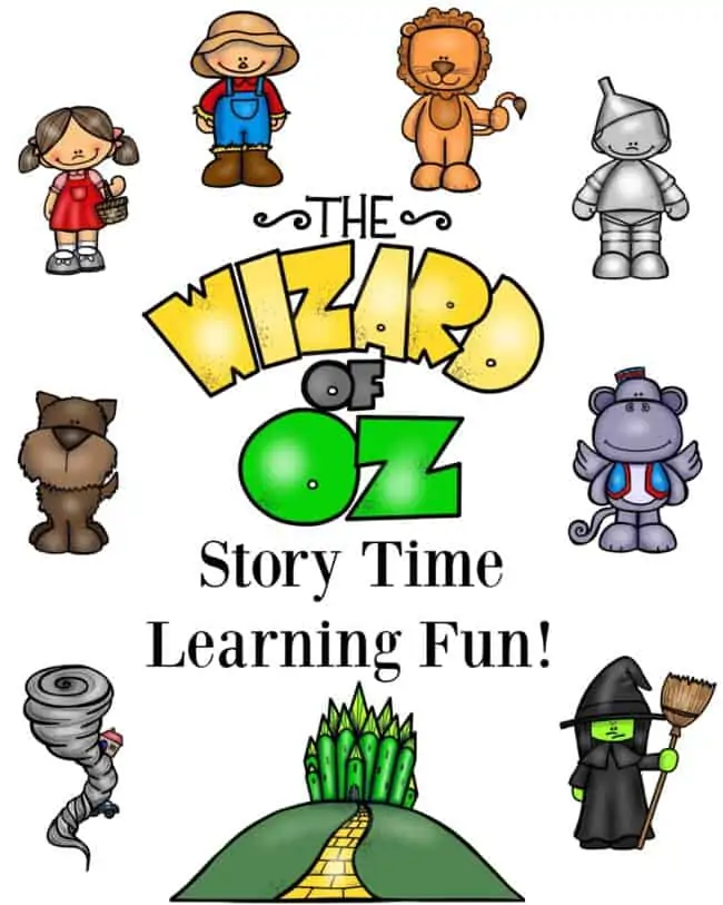 free printable cover for The Wizard of Ox Learning Fun pack