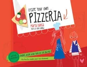 Your kids will have a blast with books like Create Your Own Pizzeria for practicing reading, writing,and entrepreneurship skills.