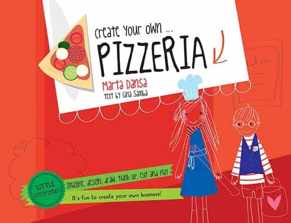 Your kids will have a blast with books like Create Your Own Pizzeria for practicing reading, writing,and entrepreneurship skills.
