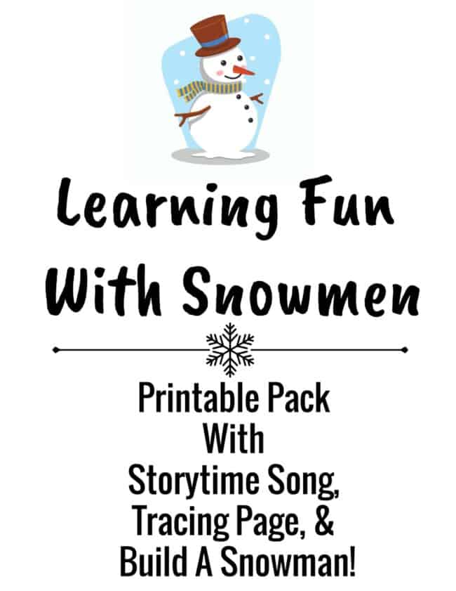 free printable pack for Learning Fun with Snowmen