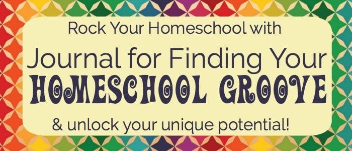 Want to rock your homeschool this year? Use this free printable Journal for Finding Your Homeschool Groove with monthly themes and weekly prompts to help you customize your homeschool experience.