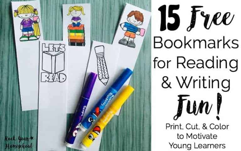 15 free printable bookmarks for reading and writing fun