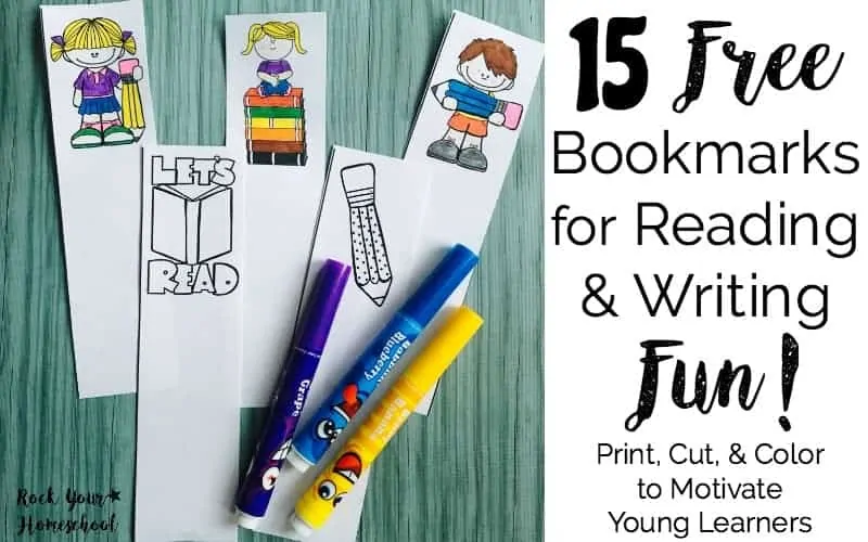 15 Free Bookmarks for Reading & Writing Fun