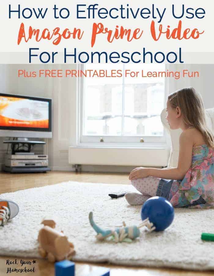 Amazon Prime Video is an excellent way to add learning fun to your homeschool. Find out how to effectively use this affordable resource plus get FREE printable worksheets for your kids to use to boost their learning.