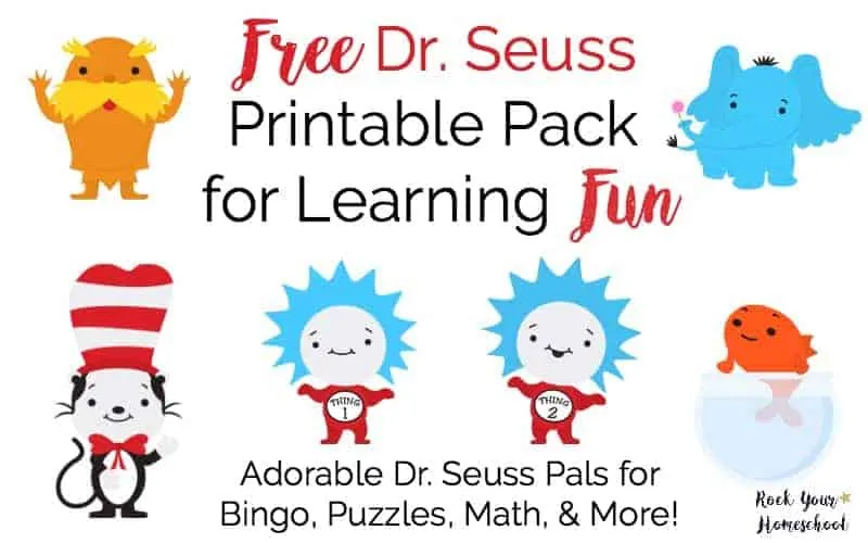 Click here for your free Dr. Seuss printable pack for learning fun!