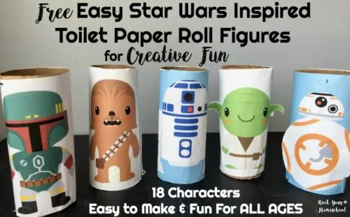 Get your FREE Easy Star Wars Inspired Toilet Paper Roll Figures for creative fun.