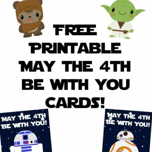 free printable cover for May the 4th Be With You Cards pack