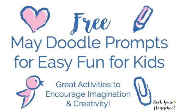 Get your FREE May Doodle Prompts for Easy Fun for Kids.  Instant download so you can get started with doodling activities right away!