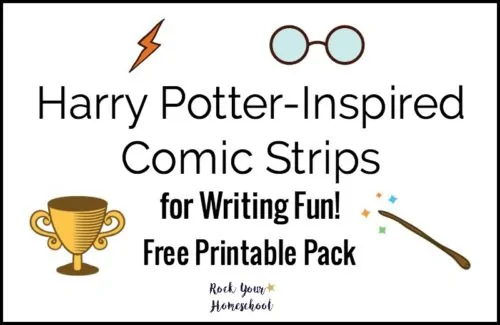 Add a boost to your writing fun with this free printable pack to help you create Harry Potter-Inspired Comic Strips.
