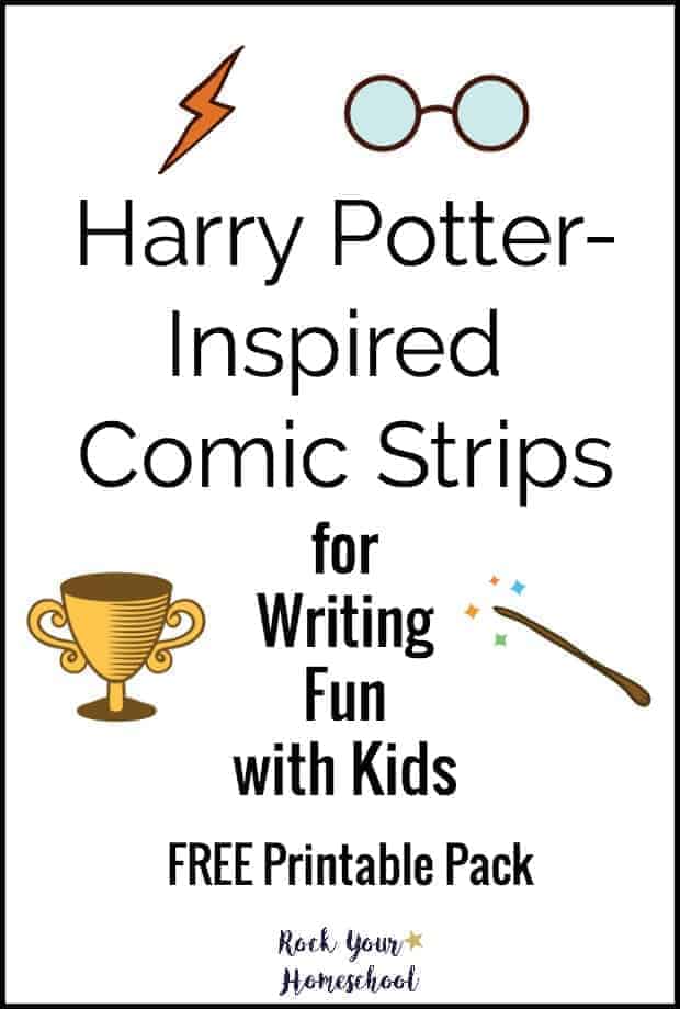 Add a boost to your writing fun with kids with this free printable pack for Harry-Potter Inspired Comic Strips.