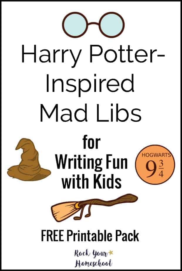 free printable pack for Harry Potter Mad Libs for writing fun and more