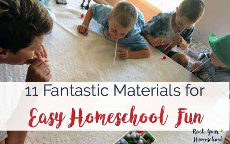Homeschool fun CAN be easy! Learn how these 11 materials can help you have easy homeschool fun.