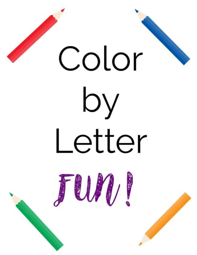 free cover for color by letter fun printable pack