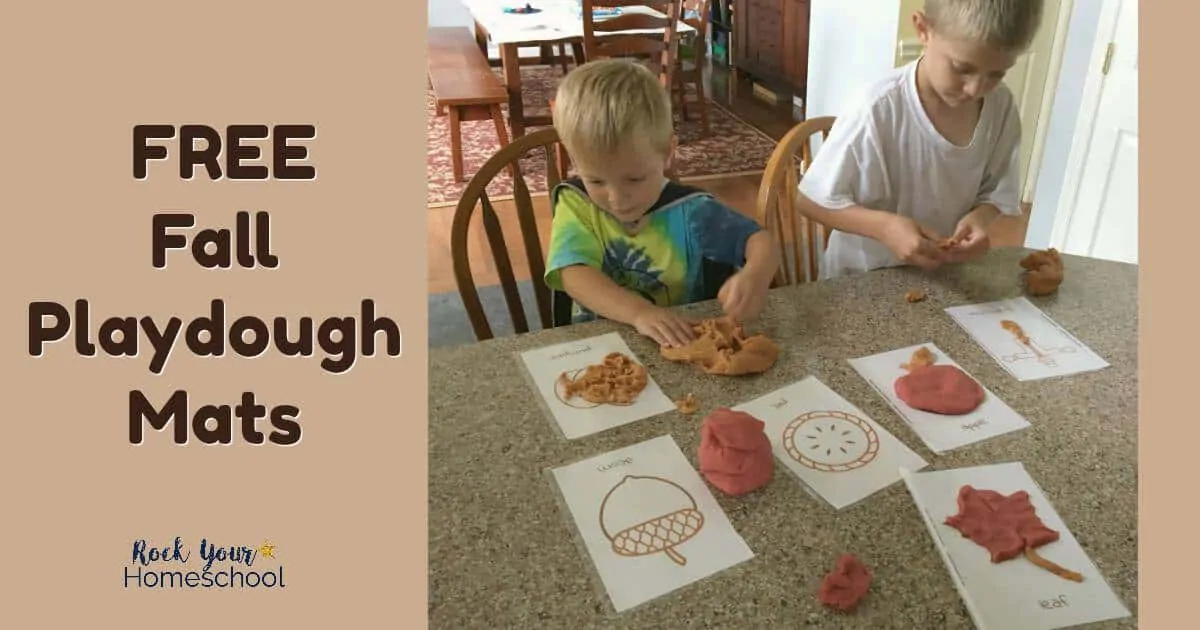 You can have fantastic learning fun with your kids with these free Fall Playdough Mats.