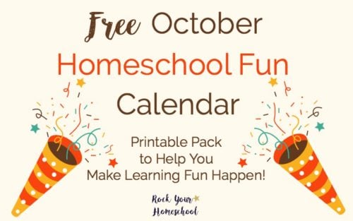 Get ready for some outstanding October homeschool fun with this free printable pack with daily activities and weekly supplies checklist. Easy ways to make learning fun happen!