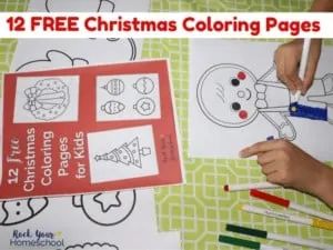 Enjoy these 12 free Christmas Coloring pages for easy holiday fun with kids.