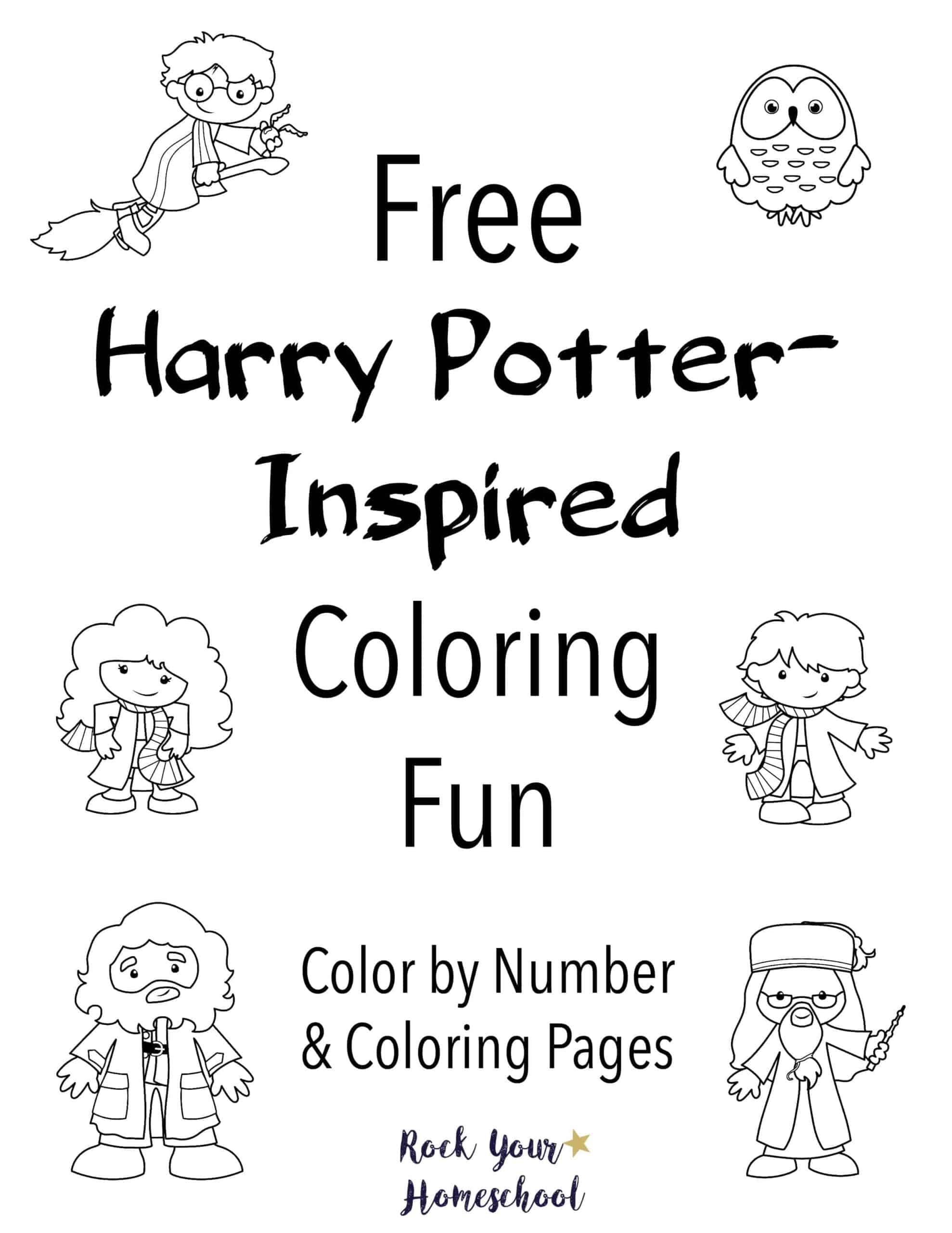free Harry Potter coloring fun cover