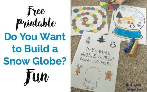 Do You Want to Build a Snow Globe? Fun free printable pack has great activities for winter. Use the non-competitive game with all ages. The coloring page is awesome for more fun with snow globes.