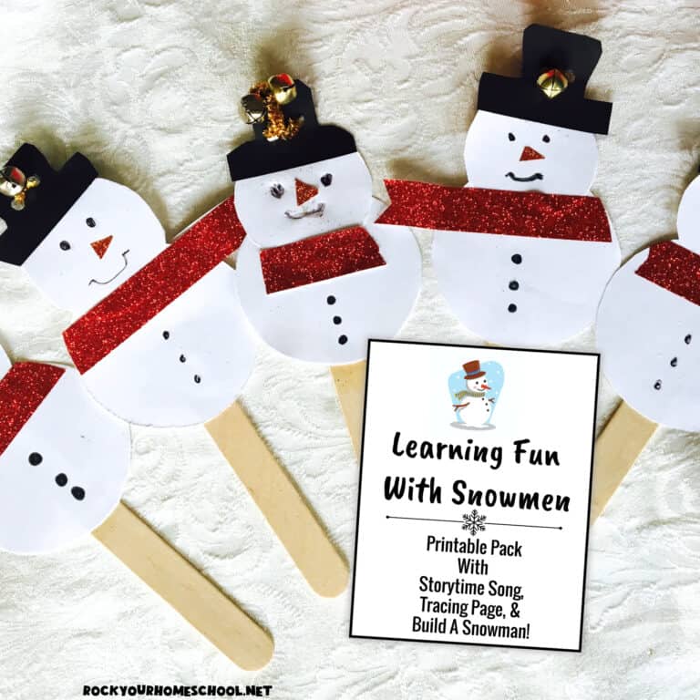 Examples of cute snowman crafts for story props for this learning fun with snowmen song and craft set.